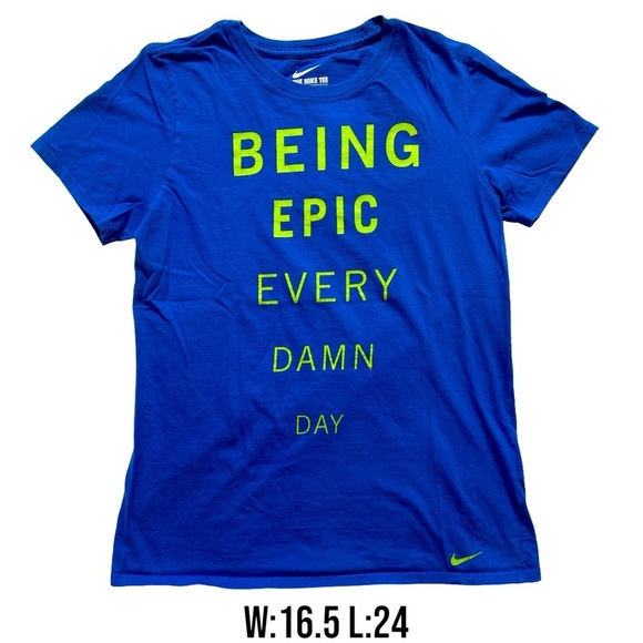 Women’s Blue Nike Tee athletic cut short sleeve - Picture 1 of 4